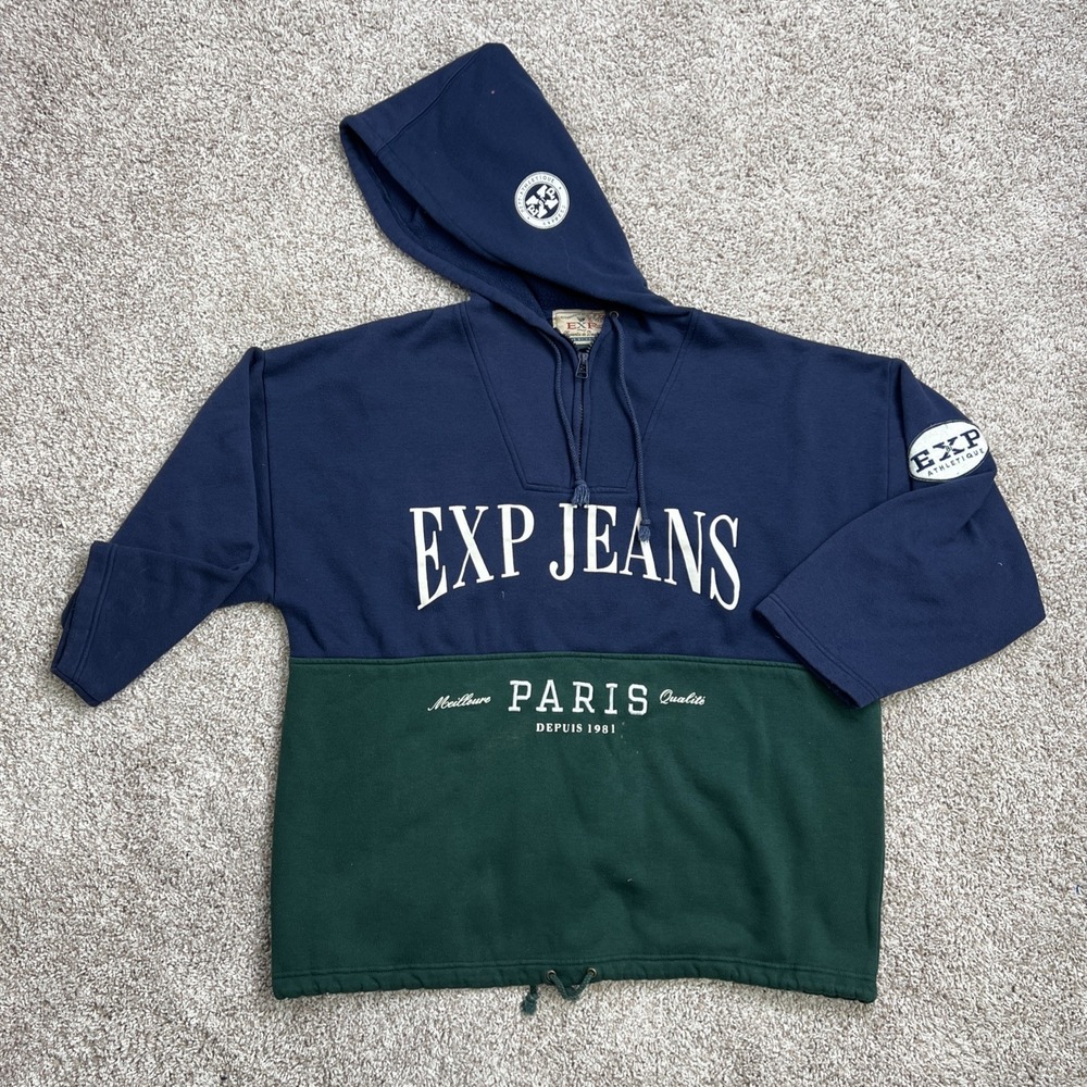 VTG Express Compagnie Hoodie Sz S Oversized 90s Streetwear Nostalgia Hong Kong